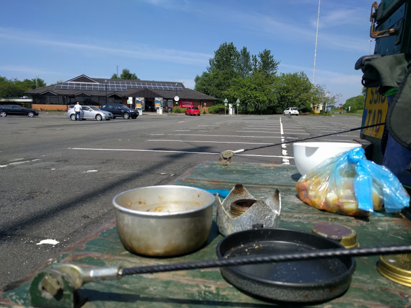 Cooking up outside Roadchef