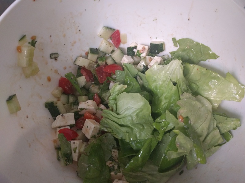 Salad mixed up
