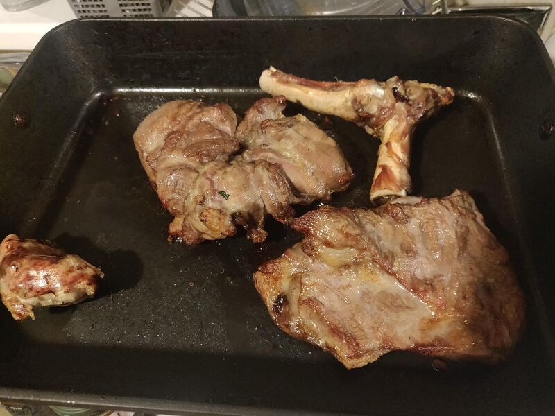 Roasted lamb