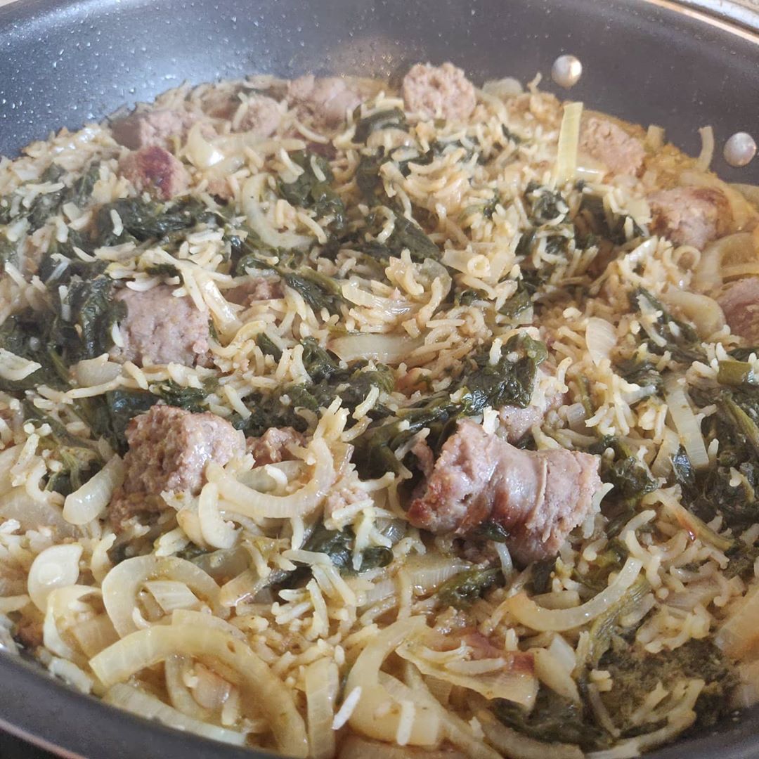 Sausage pilaf