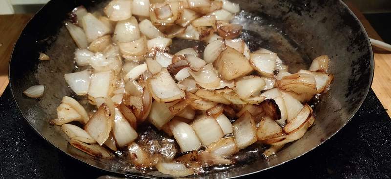 Onions frying