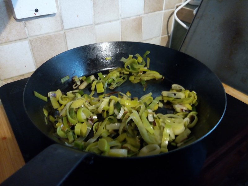 Browning the leek